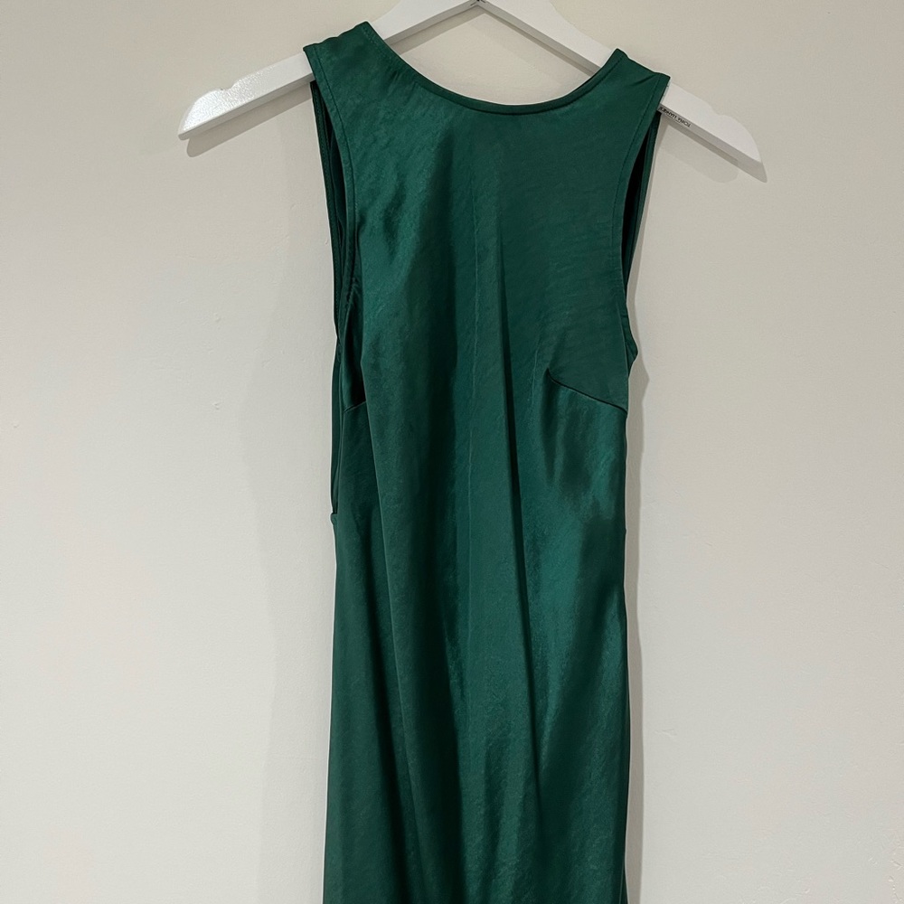 Petal and Pup Satin Green Midi Dress - Picture 4 of 4